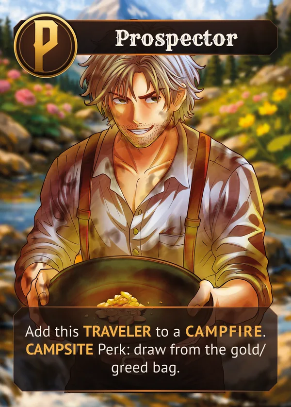 Prospector traveler card